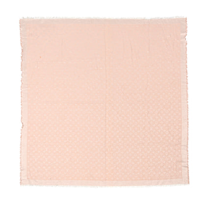 Louis Vuitton Silk Wool Monogram Denim Shawl Rose 1 of 13