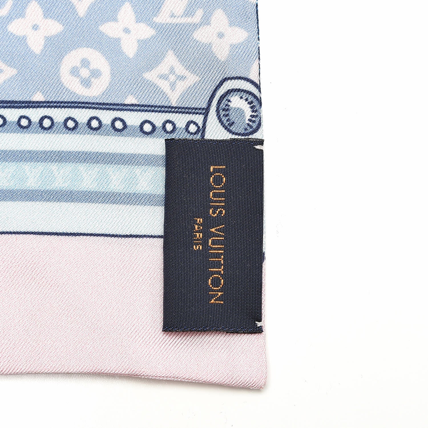 Louis Vuitton Silk Monogram Koi Fish Animalle Bandeau Blue 5 of 5