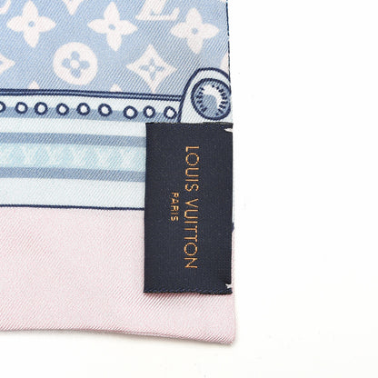 Louis Vuitton Silk Monogram Koi Fish Animalle Bandeau Blue 5 of 5