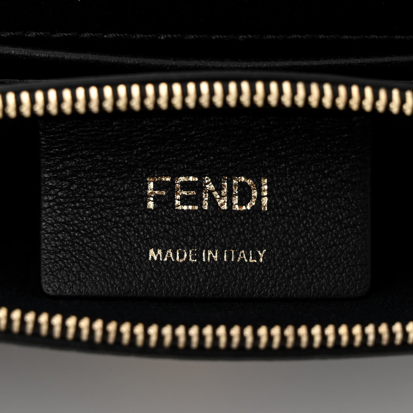 Vitello Liberty Lucido F is Fendi Medium Envelope Wallet on Chain Black