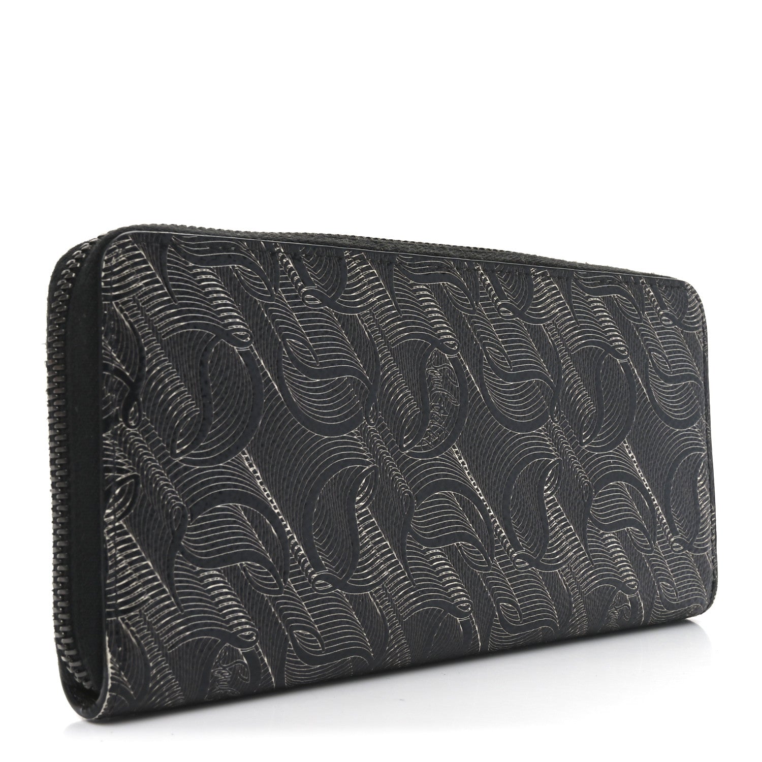Christian Louboutin CL Canvas Zip Around Wallet Black 3 of 7