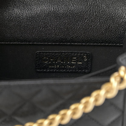 Chanel Caviar Quilted North South Boy Flap Black 6 of 11