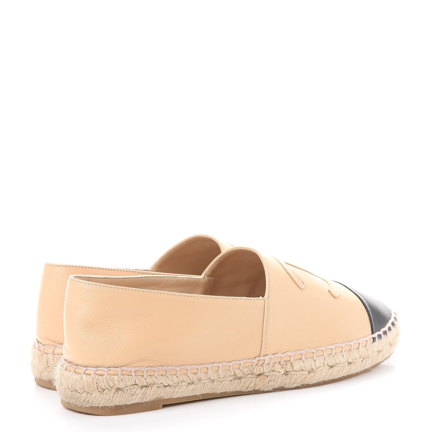 Lambskin CC Espadrilles 37 Beige Black