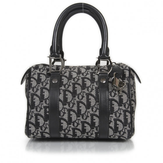 Christian Dior Monogram Small Boston Black 1 of 11