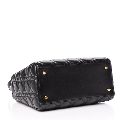 Christian Dior Lambskin Cannage Medium Lady Dior Black 4 of 13