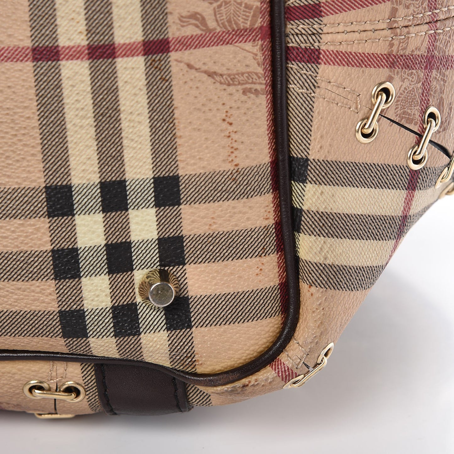 Haymarket Check Metal Stitch Lowry Dark Brown