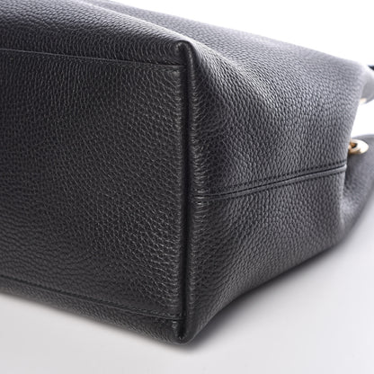 Gucci Pebbled Calfskin Medium Soho Chain Shoulder Bag Black 9 of 10