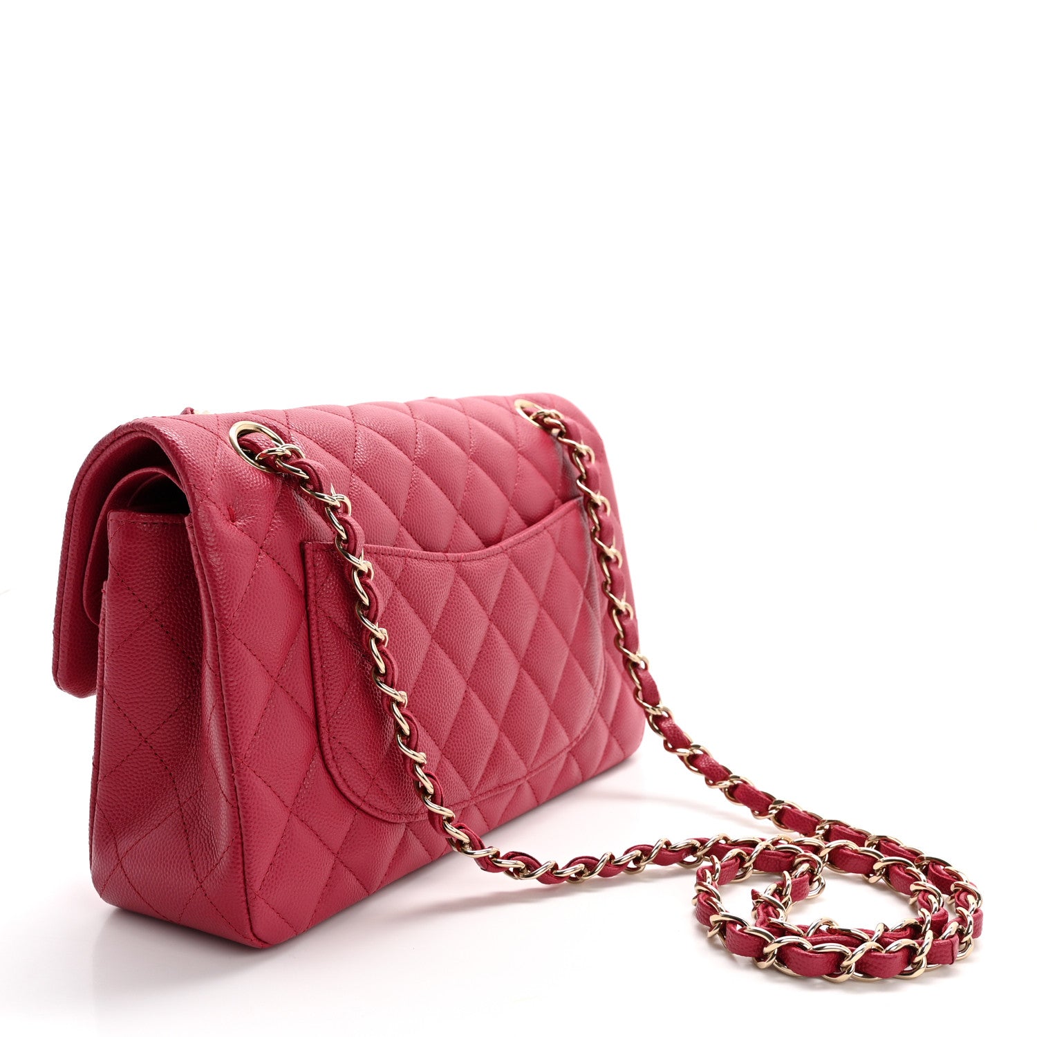 Chanel Caviar Quilted Small Double Flap Dark Pink 3 of 11