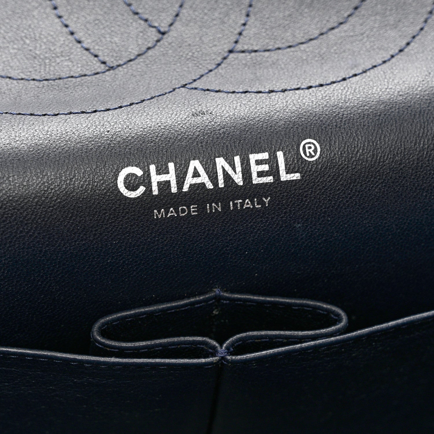 Chanel Caviar Quilted Jumbo Double Flap Navy Blue 6 of 9