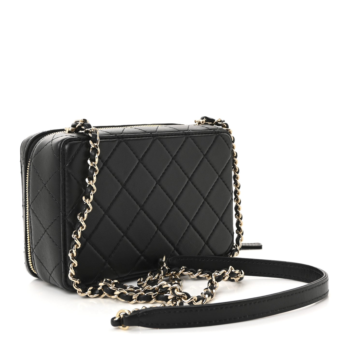 Lambskin Quilted Coco Click Bag Black