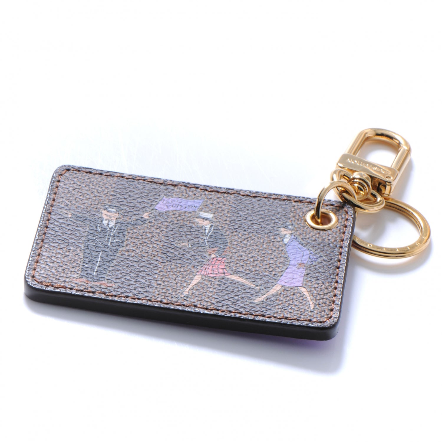 Louis Vuitton Damier Ebene Illustre Key Charm 1 of 3