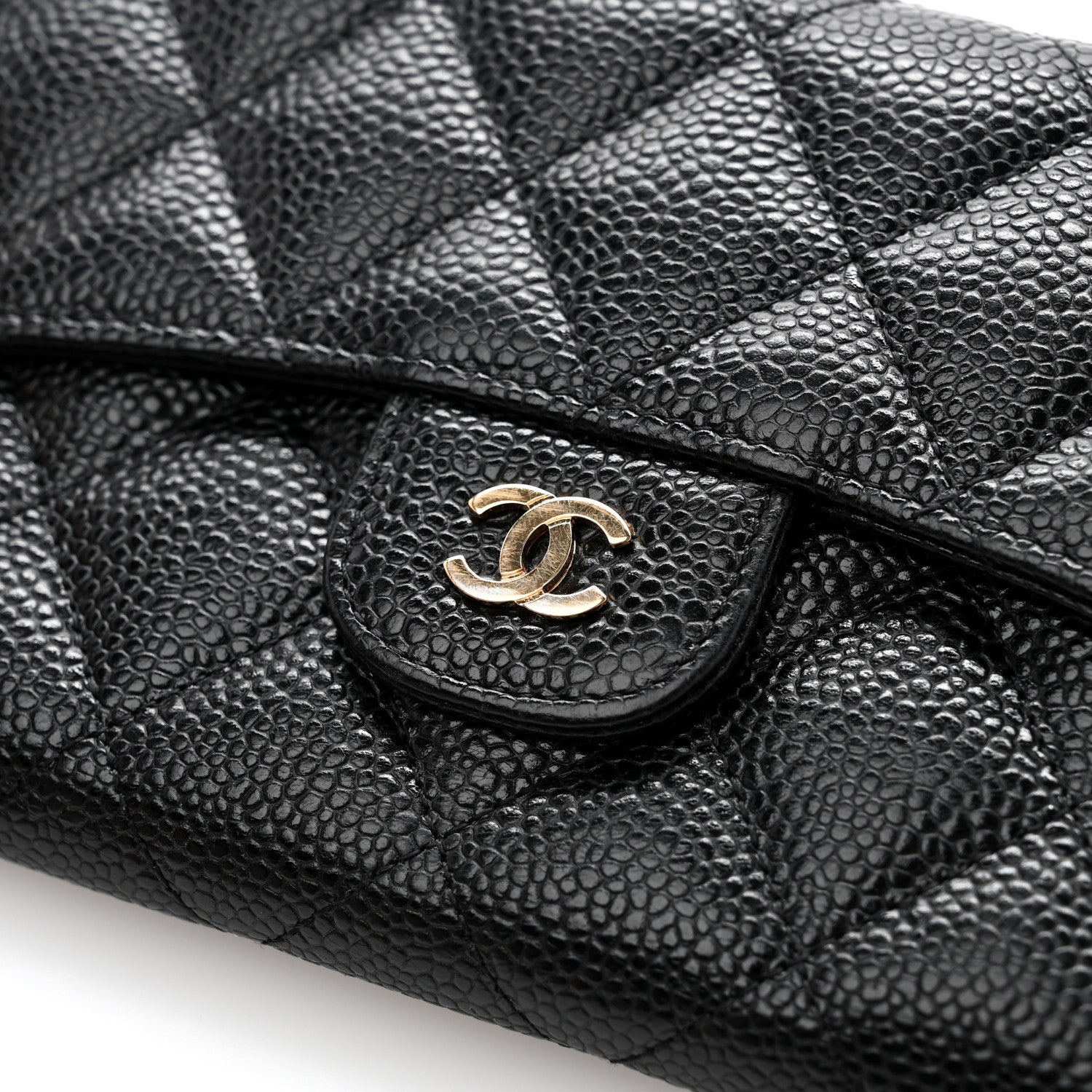 Chanel Caviar Quilted Large Flap Wallet Black 12 of 13