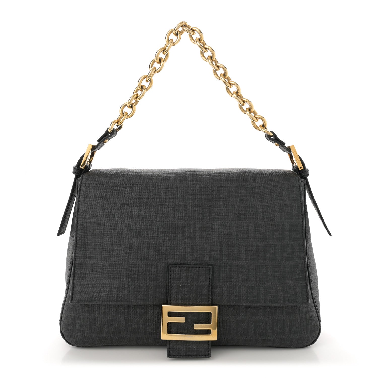 Fendi Zucchino Spalmati Forever Mama Baguette Black 1 of 11