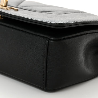 Chanel Sheepskin Chevron Quilted Small Vintage Mademoiselle Flap Black 12 of 16