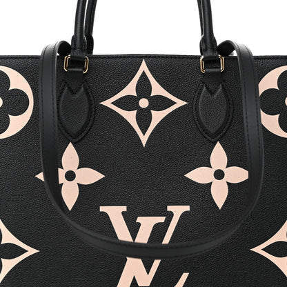 Louis Vuitton LOUIS VUITTON Empreinte Monogram Giant Onthego GM Black Beige 7 of 9