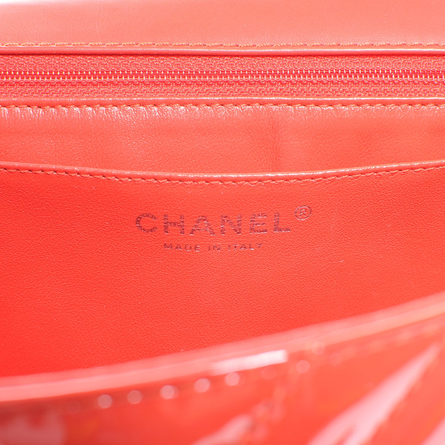 Chanel Patent Chevron Maxi Single Flap Persimmon 8 of 10