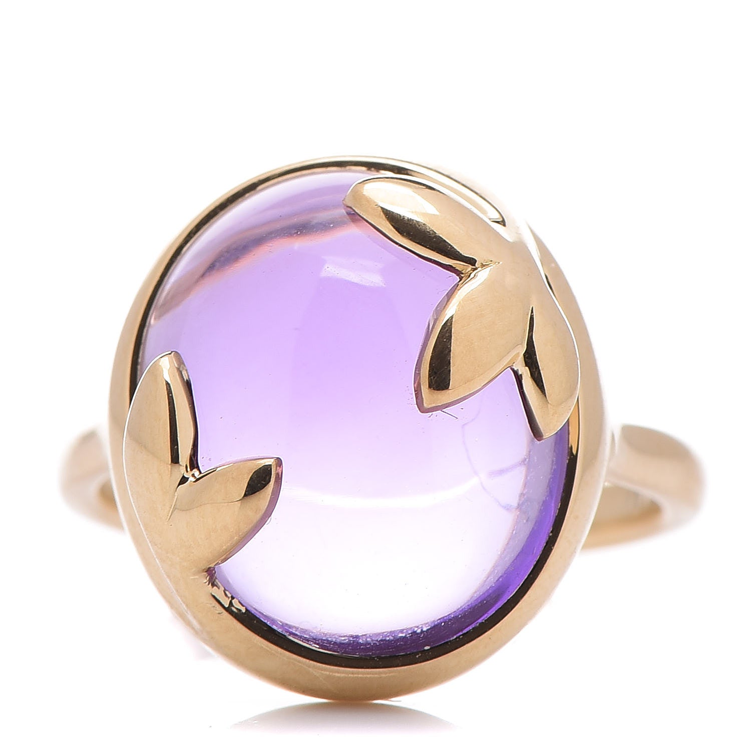 Tiffany 18K Yellow Gold Amethyst Paloma Picasso Olive Leaf Ring 49 5 1 of 4