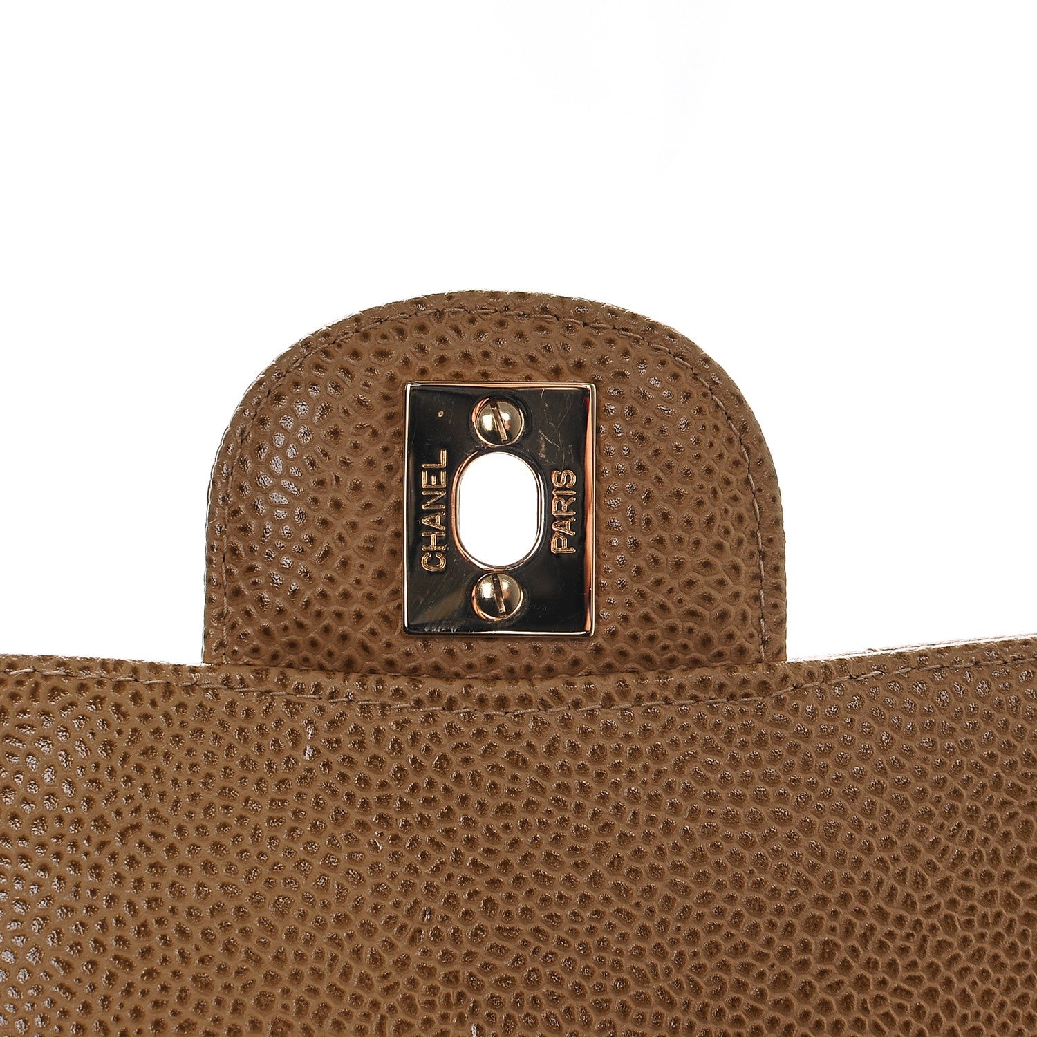 Chanel Caviar Quilted Medium Double Flap Beige 6 of 8