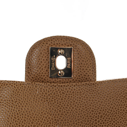 Chanel Caviar Quilted Medium Double Flap Beige 6 of 8