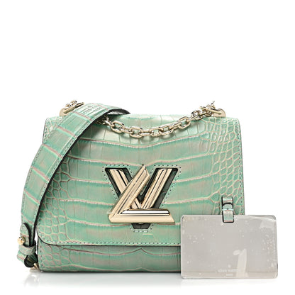 Louis Vuitton Alligator Mini Twist Shoulder Bag Turquoise 1 of 12