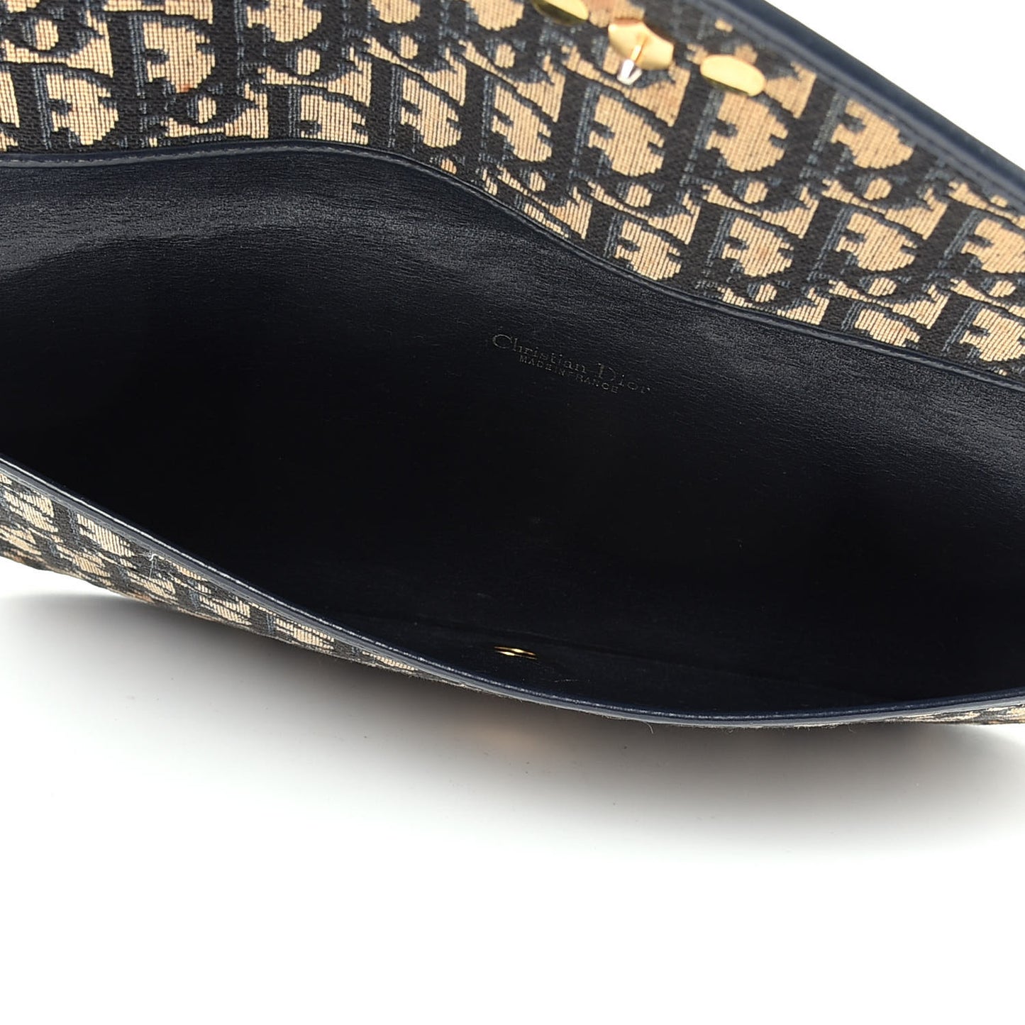 Monogram Envelope Flap Clutch Navy Blue