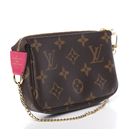 Louis Vuitton Monogram 2019 Christmas Animation Mini Courchevel Pochette Accessories Fuchsia 3 of 8