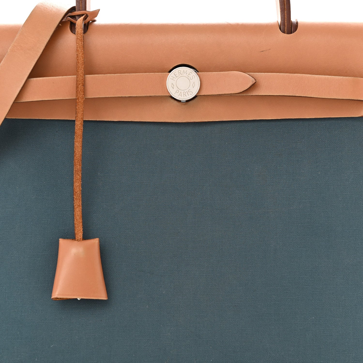 Hermes Vache Hunter Toile Herbag Zip 31 PM Azur Natural 9 of 16