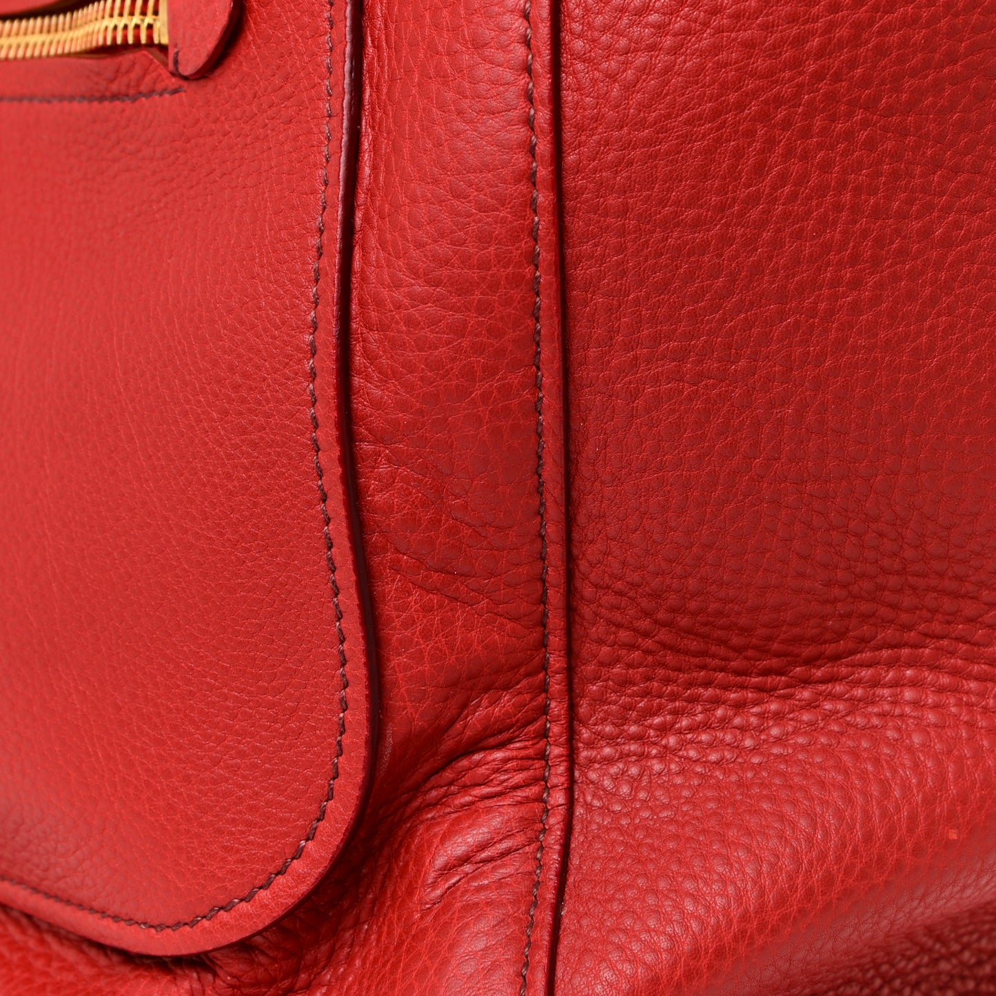 Vitello Daino Tote Red