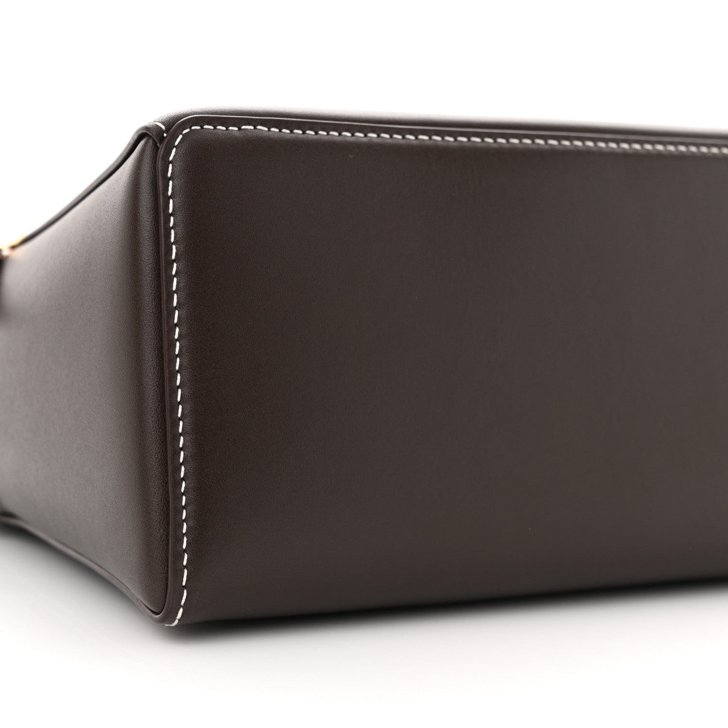 Loro Piana Smooth Calfskin Extra Bag L27 Dark Chocolate Licorice 8 of 11