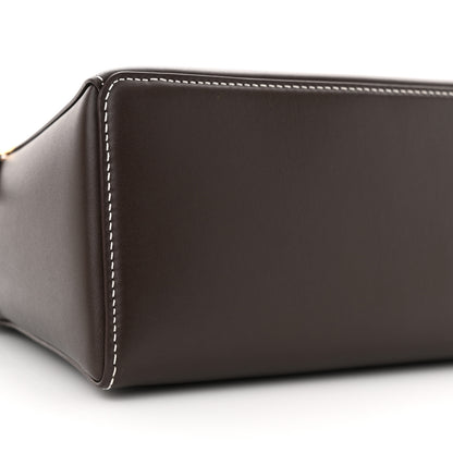 Loro Piana Smooth Calfskin Extra Bag L27 Dark Chocolate Licorice 8 of 11