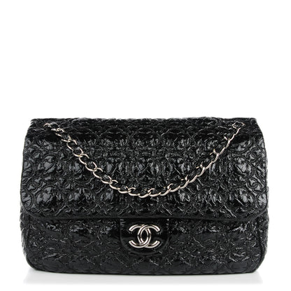 Chanel Vinyl Rock In Moscow Single Flap Black 1 of 7