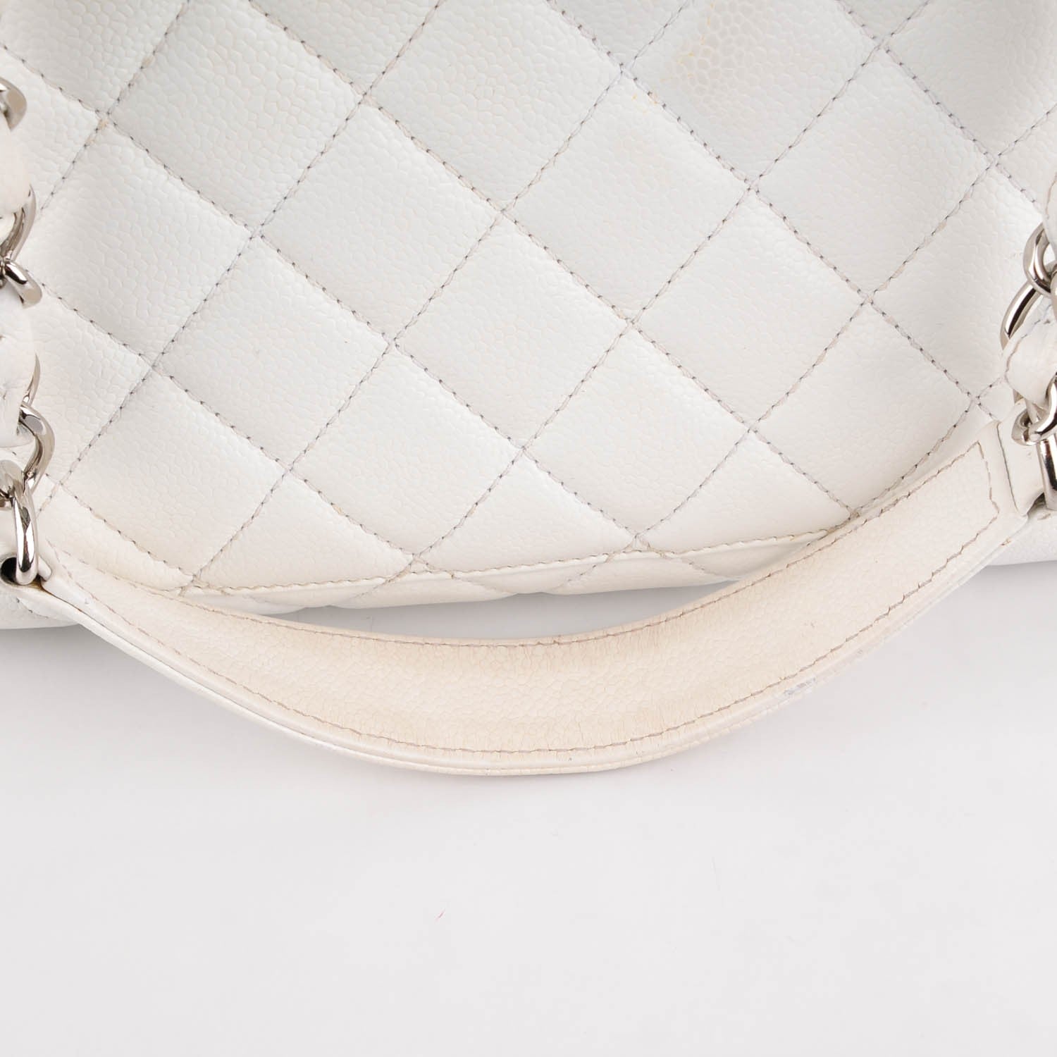 Chanel Caviar Quilted Grand Shopping Tote GST White 11 of 11