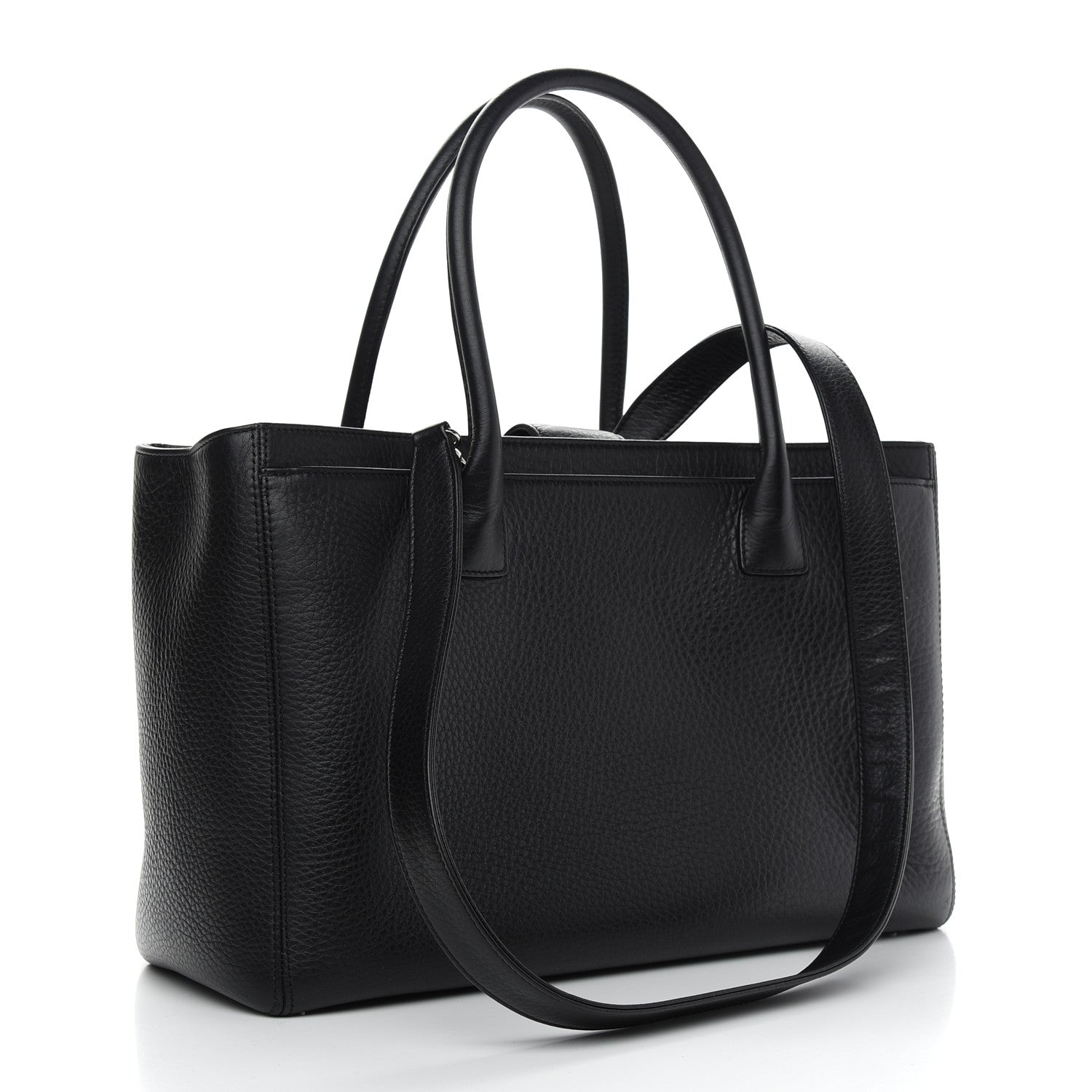 Chanel Calfskin Cerf Executive Shopper Tote Black 3 of 9