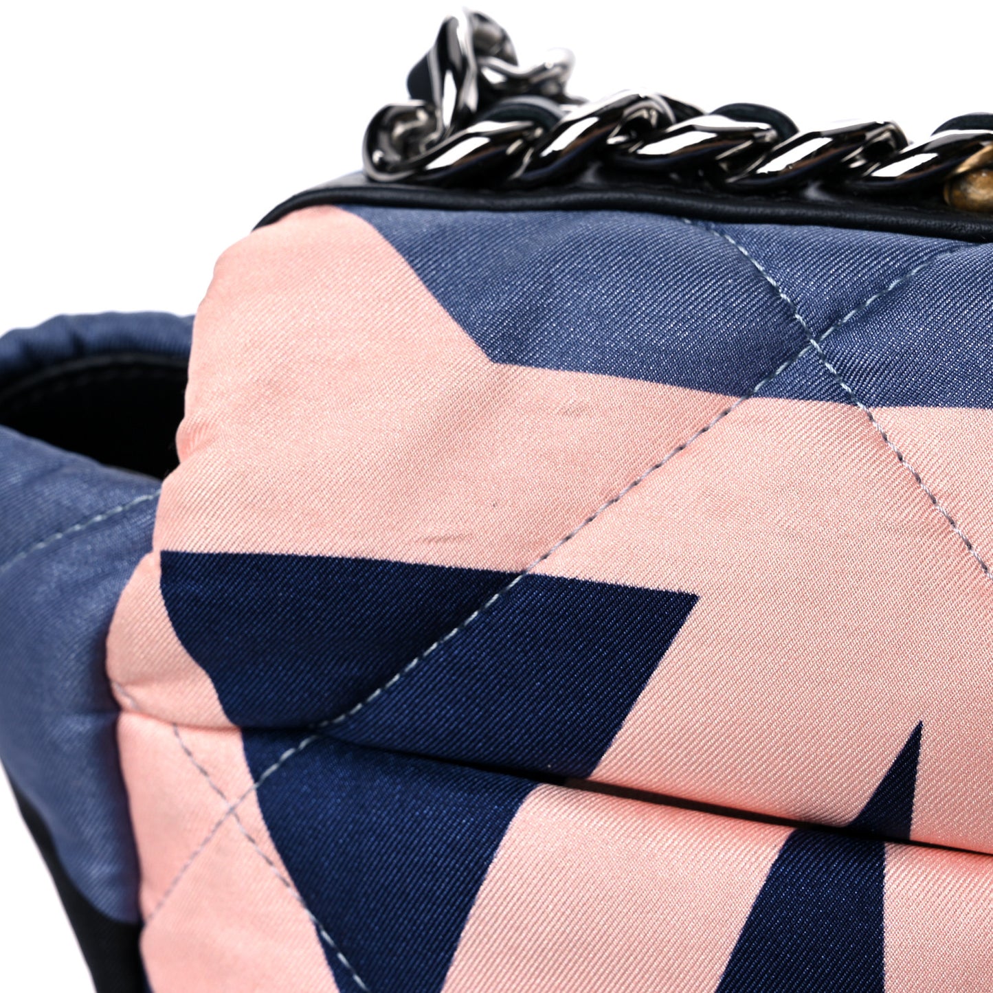 Silk Maxi Scarf Chanel 19 Flap Black Blue White