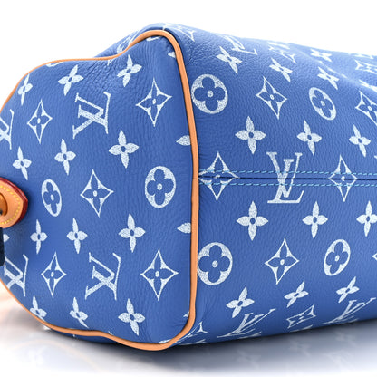 Louis Vuitton Calfskin Monogram Speedy P9 Bandouliere 25 Blue 13 of 14