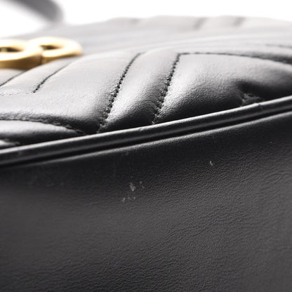Gucci Calfskin Matelasse Small GG Marmont Chain Shoulder Bag Black 8 of 8