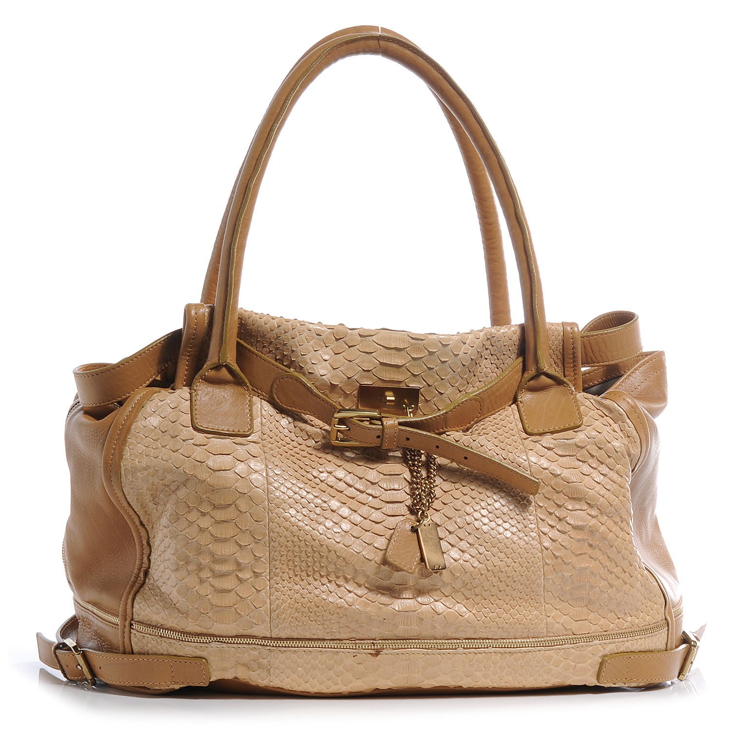 Chloe Python Large Marlow Bag Dune 1 of 9