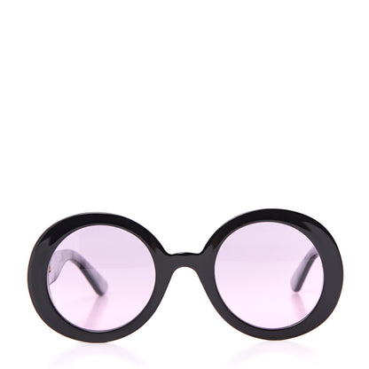 Gucci Acetate Round GG Sunglasses GG0319S Black 2 of 8