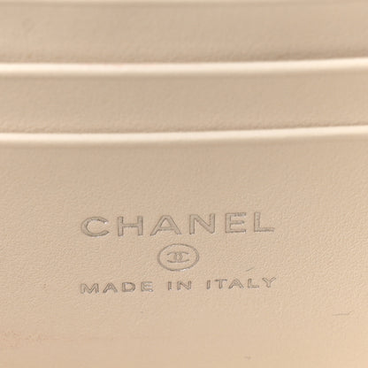 Chanel Lambskin Quilted Crystal Links Top Handle Vanity Case With Chain White 6 of 12