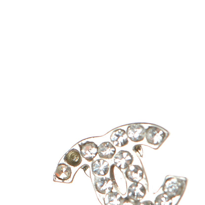 Chanel Crystal Pearl CC Drop Earrings Silver 5 of 5