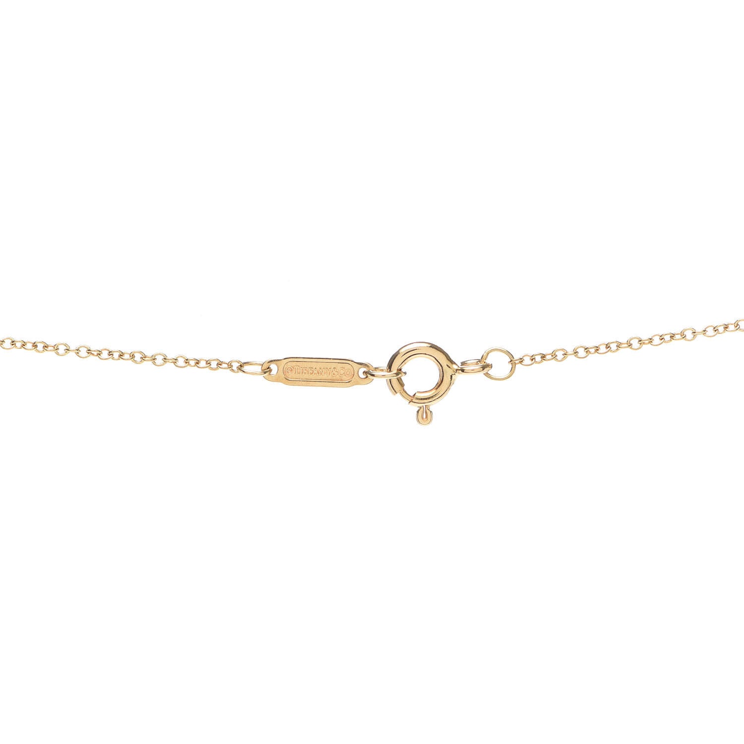 Tiffany 18K Yellow Gold Mini Heart Key Pendant Necklace 4 of 6