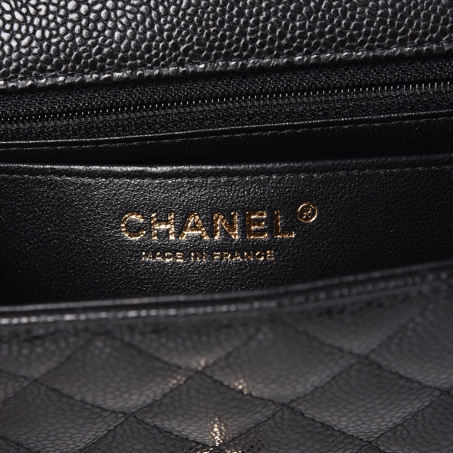 Caviar Quilted Mini Rectangular Flap Black