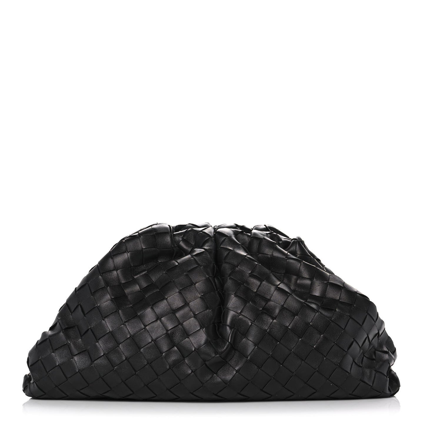 Nappa Maxi Intrecciato The Pouch Oversized Clutch Black