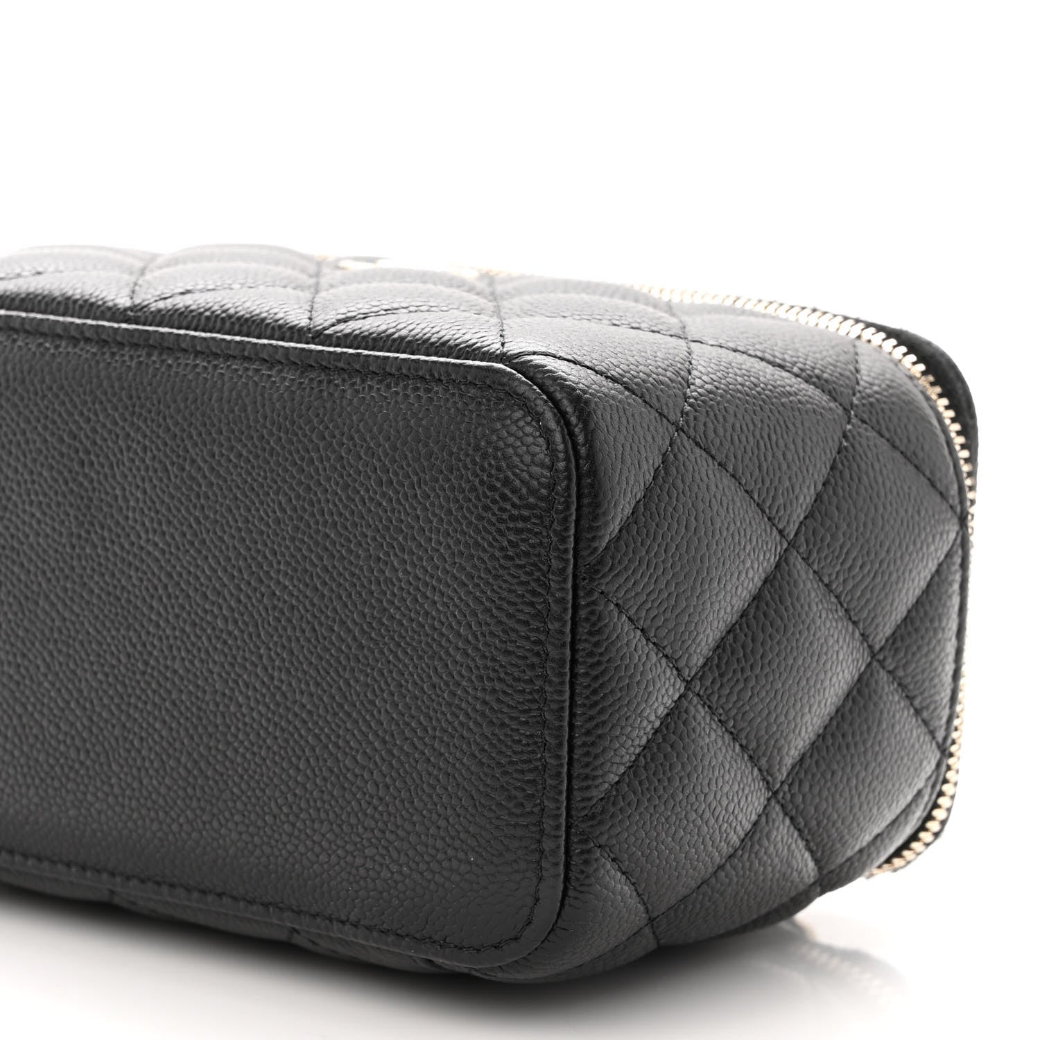 Chanel Caviar Quilted Small Tiny CC Vanity Case With Chain Black 9 of 11