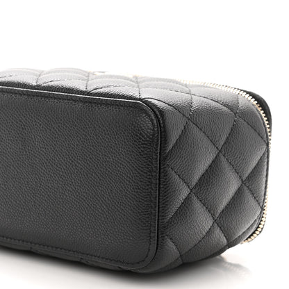 Chanel Caviar Quilted Small Tiny CC Vanity Case With Chain Black 9 of 11