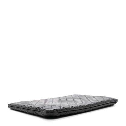 Chanel Lambskin Quilted Large Cosmetic Case Black 4 of 7