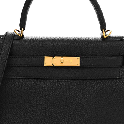 Hermes Togo Kelly Retourne 28 Black 7 of 18