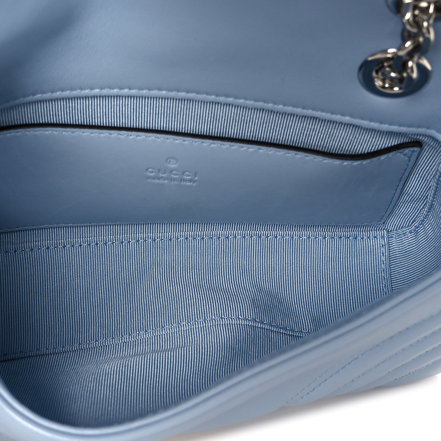 Gucci Lambskin Matelasse Small GG Marmont Shoulder Bag Porcelain Light Blue 5 of 11