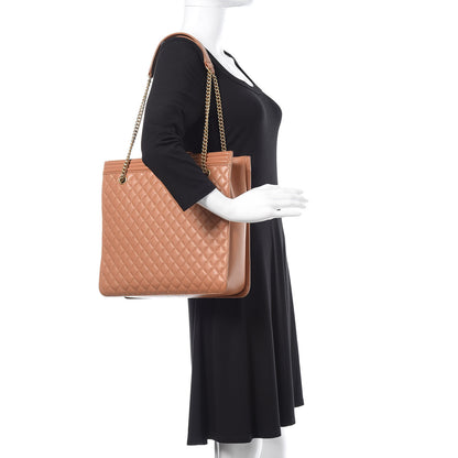 Chanel Calfskin Quilted Large Boy Tote Camel 2 of 15