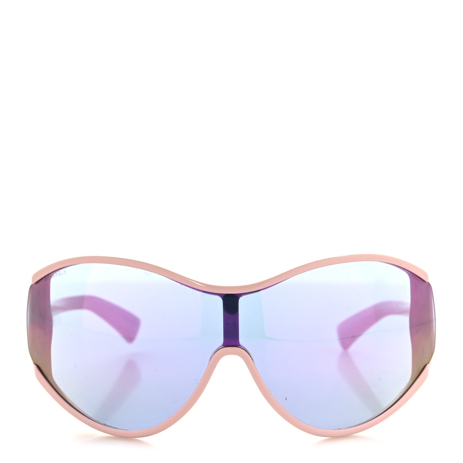 Chanel Acetate Mirror Shield Sunglasses 71475 Pink 2 of 7